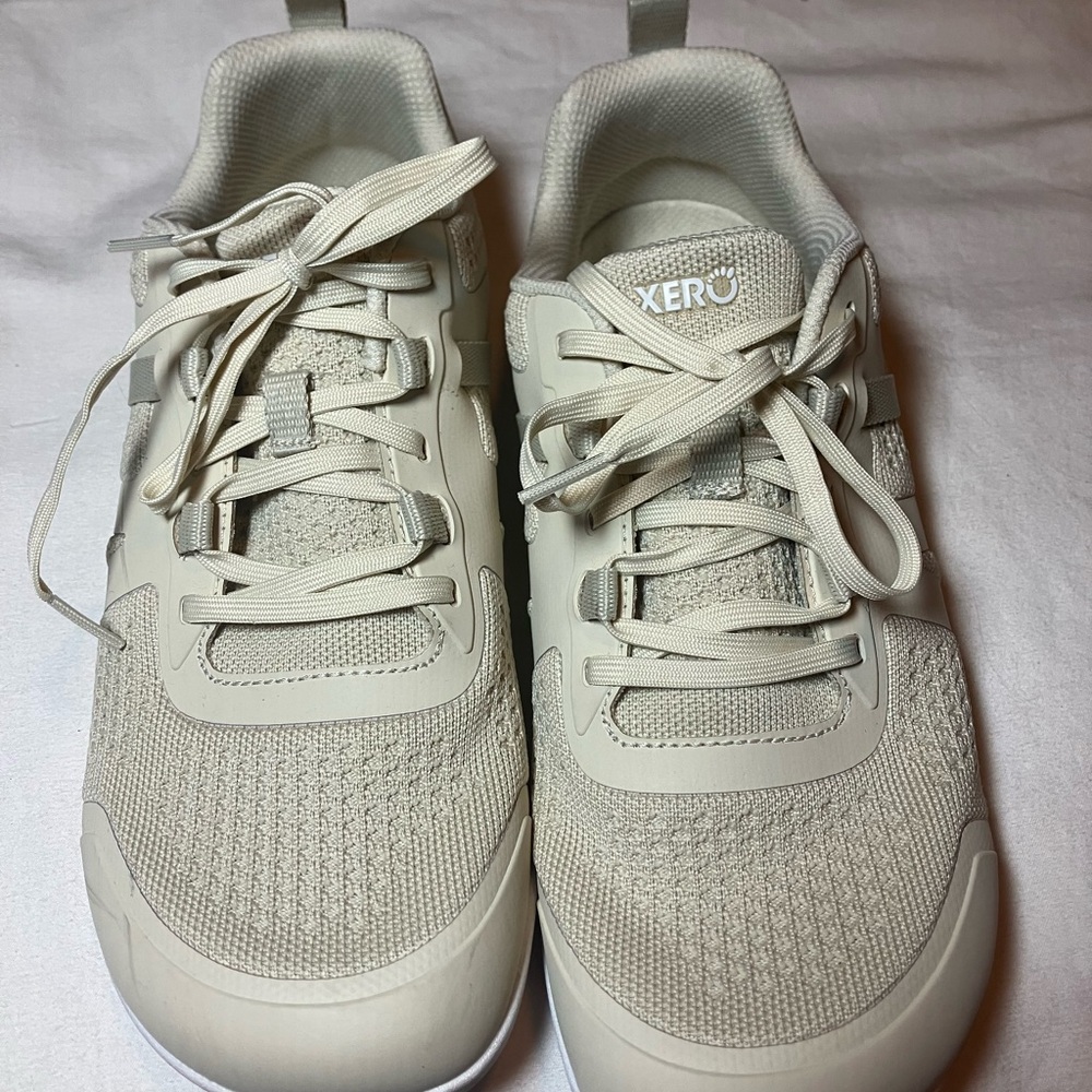 XERO Women's Prio Neo Athleisure Barefoot Shoe in size 9.5 Whitecap grey